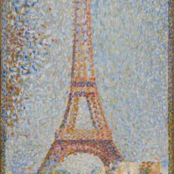 The Eiffel Tower by Georges Seurat – Pointillism Cityscape Oil Painting Poster
