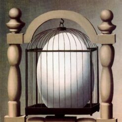 Elective Affinities Inspired by René Magritte – 1933 Surrealist Symbolic Oil Painting, Canvas (41x33 cm)