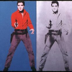 Authentic - Feeling 'Elvis I & II' Inspired Silkscreen and Acrylic Painting, 1963 Look, from Dafen Village, after Andy Warhol