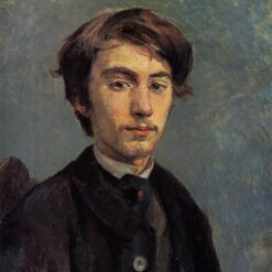Post-Impressionist Portrait of Emile Bernard by Henri de Toulouse-Lautrec – 1885 Oil on Canvas