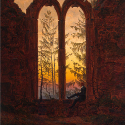Romantic Landscape Oil Painting The Dreamer by Caspar David Friedrich (1820-1840) – Small Canvas Art for Home and Office Decor