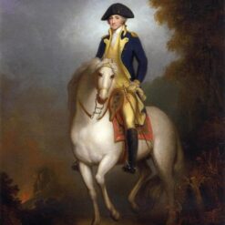 Rembrandt Peale’s Equestrian Portrait of George Washington – 19th Century Neoclassical Portrait Oil Painting