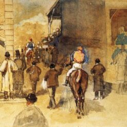 Edgar Degas 'Exit from Weighing' (1866) – Impressionist Gouache and Watercolor, Isabella Stewart Gardner Museum