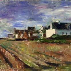 Henri Matisse Inspired Impressionist Landscape – 'Farms in Brittany, Belle Ile' (1897) – Hand-Painted Oil on Canvas