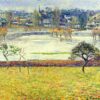 White Flood Effect at Eragny" (1893) – Iconic Impressionist Oil Painting by Camille Pissarro