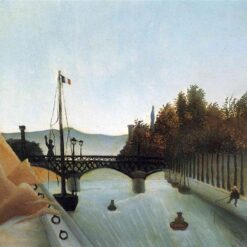 Henri Rousseau – Footbridge at Passy (1895) – A Naïve Cityscape of Paris