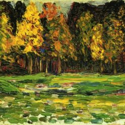 Wassily Kandinsky – Forest Edge, 1903 Post-Impressionist Landscape Painting Replica