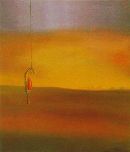 Fried Egg on the Plate without the Plate – Surreal Landscape Painting Inspired by Salvador Dali