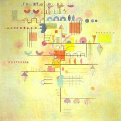 Wassily Kandinsky – Gentle Accent (1934) – A Subtle Play of Color and Form in Abstract Expression