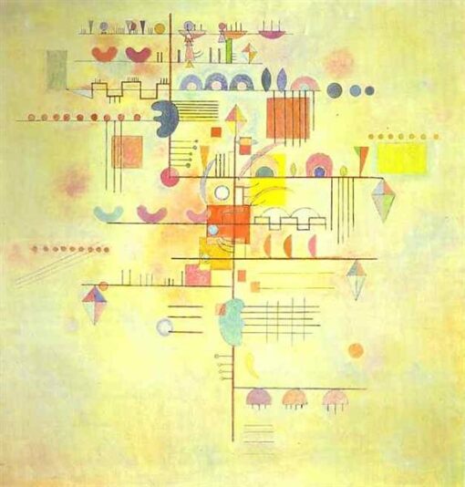 Wassily Kandinsky – Gentle Accent (1934) – A Subtle Play of Color and Form in Abstract Expression