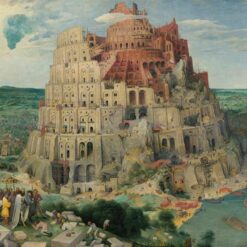 Hand-Painted Oil Reproduction of The Tower of Babel by Pieter Bruegel the Elder (1563)