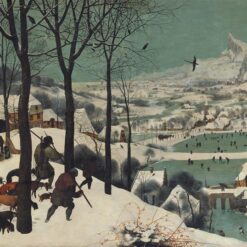 Custom Oil Painting of Bruegel’s 'Hunters in the Snow' – Northern Renaissance Winter Scene