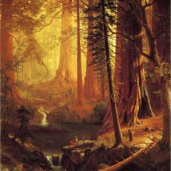 Reproduction of Giant Redwood Trees of California by Albert Bierstadt – Luminous Landscape Painting