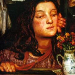 Romanticism Oil Portrait: Girl at a Lattice by Dante Gabriel Rossetti – Custom Reproduction