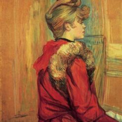 Henri de Toulouse-Lautrec’s "Girl in a Fur" (1891) – Mademoiselle Jeanne Fontaine Portrait in Oil on Board