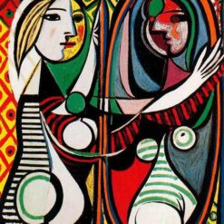 Oil Painting Inspired by Picasso’s Surrealist Period – 'Girl in Front of Mirror' (1932) Genre Art on Canvas