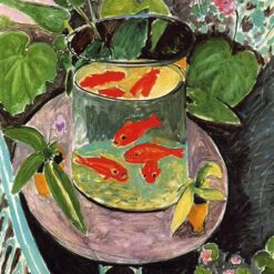 Henri Matisse Inspired Post-Impressionist Animal Painting – 'Goldfish' (1911) – Hand-Painted Oil on Canvas