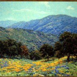 Flowers Under the Oaks by Granville Redmond – Handcrafted Impressionist Art Reproduction