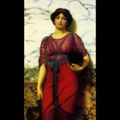 Grecian Idyll by John William Godward | 1907 Neoclassical Portrait Painting