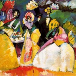 Kandinsky's Group in Crinolines (1909) – Oil on Canvas, Expressionist Art