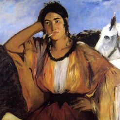 Gypsy with a Cigarette – Inspired by Édouard Manet (c.1862) Realist Genre Oil Painting