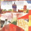 After Annealing by Paul Klee - Cubist Cityscape Oil Painting from 1940