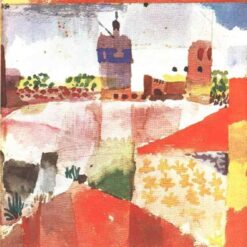 After Annealing by Paul Klee - Cubist Cityscape Oil Painting from 1940