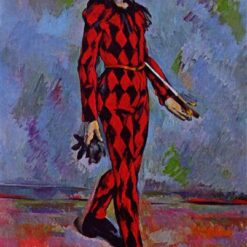 Harlequin" by Paul Cézanne – 1890 Post-Impressionist Masterpiece (Private Collection)