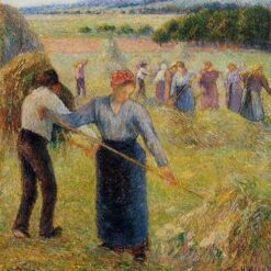 Haymaking at Eragny" (1891) – Camille Pissarro’s Impressionist Depiction of Rural Life