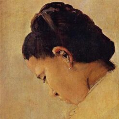 Head of a Girl by Georges Seurat – Post-Impressionist Portrait Oil Painting