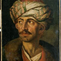 Head of an Oriental Man (Portrait of Mustapha) by Théodore Géricault – Romanticism & Orientalism Oil Painting Reproduction