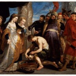 Reproduction of "Head of Cyrus Brought to Queen Tomyris" by Peter Paul Rubens – Historical Baroque Masterpiece