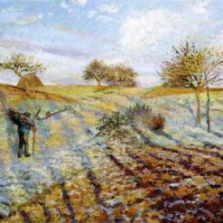 Hoarfrost" by Camille Pissarro – Capturing Winter's Beauty in Impressionism