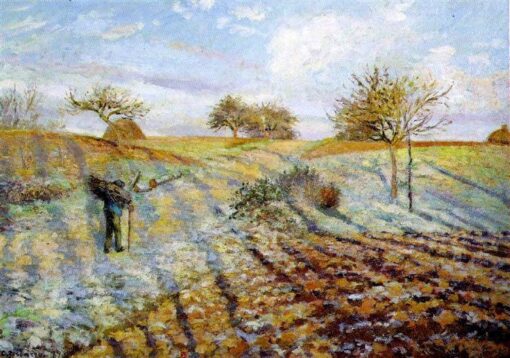 Hoarfrost” by Camille Pissarro – Capturing Winter’s Beauty in Impressionism