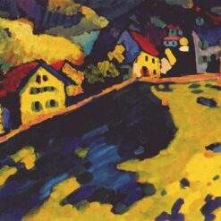 Kandinsky’s Houses at Murnau (1909) – Oil on Canvas, Expressionism