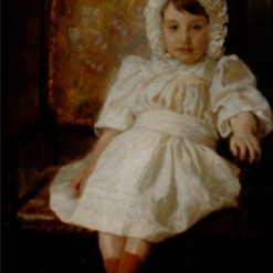 Peder Severin Kroyer – 1894 "Girl in Chair" | Realism Pastel Portrait Reproduction