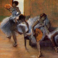 Edgar Degas – In the Dance Studio (1897) Pastel Artwork of Ballet Rehearsal