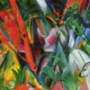Hand-Painted Franz Marc ‘In the Rain’ Oil Painting - Cubist Genre Art on Canvas from Dafen Village Studio