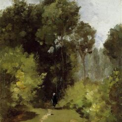 In the Woods" by Camille Pissarro – 1864 Realism Landscape Art