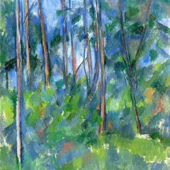 In the Woods" – 1898 | Cézanne’s Cubist Landscape in Oil on Canvas