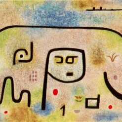 Insula Dulcamara by Paul Klee - Bauhaus Abstract Oil on Burlap (1921-1938)