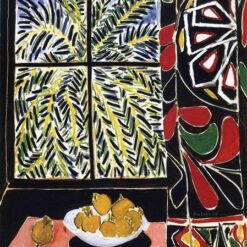 Henri Matisse Inspired Interior – Interior with Egyptian Curtain – Expressionist Oil Painting