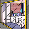 interior with mirrored closet 1991