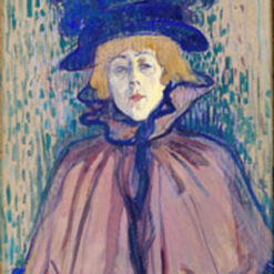 Jane Avril" by Henri de Toulouse-Lautrec – Iconic 1892 Post-Impressionist Oil on Panel Portrait