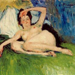 Inspired by Picasso: Jeanne (Reclining Nude) – 1901 Post-Impressionist Nude Painting
