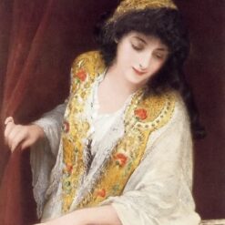 Hand-Painted Luke Fildes ‘Jessica’ Oil Painting - Elegant Academic Portrait Art on Canvas from Dafen Village Studio