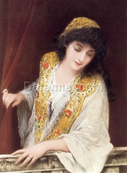 Hand-Painted Luke Fildes ‘Jessica’ Oil Painting – Elegant Academic Portrait Art on Canvas from Dafen Village Studio