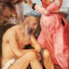 Job and His Wife by Albrecht Dürer - 1504 Northern Renaissance Religious Oil Painting on Panel