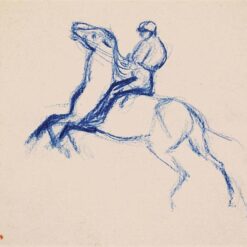 Edgar Degas Jockey – Impressionism Genre Oil Painting Reproduction on Canvas (1862)