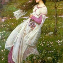 John William Waterhouse’s Windflowers – Romanticism Literary Oil Painting Replica, 1902 Masterpiece